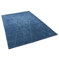 thumbnail image 3 of Rugsotic Carpets Hand Knotted Wool Area Rug 5'x8' Blue Beige Geometric Rectangle Indoor Rug for Living Room, Bedroom Antimicrobial L00645, 3 of 5