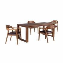 Rasmus 5pc Dining Set - Chestnut Wire-Brush Finish