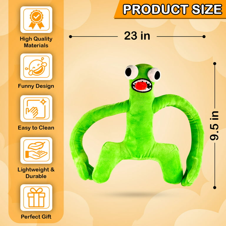 58cm24cm Green Rainbow Friends Plush Toy Cartoon Game Character Doll Kawaii  Green Monster Soft Stuffed Animal Toy For Kids Fans