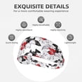 thumbnail image 3 of red white flowers black Headbands for Women Men, Workout Elastic Sweat Band for Yoga Running Cycling Gym Exercise Non Slip Head Bands for Women's Hair, 3 of 5