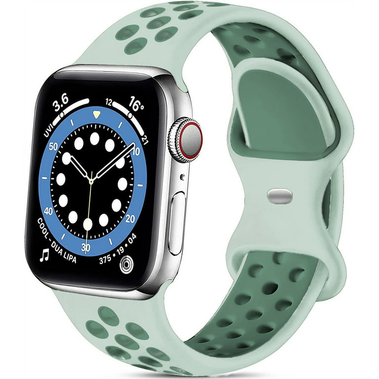 Auto Spole tilbage Humoristisk Silicone Strap For Apple Watch band 44mm 40mm 45mm 41mm 44 mm soft  Breathable watchband bracelet iWatch Series 3 4 5 6 SE 7 bands - Tint  Tropical Twist - Walmart.com