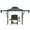 Gray, variant on Aimee Lii 13 x 5 Feet Grill Patio Canopy with Dual Side Awnings and 2 Shelves Adjustable Shadow, Outdoor Canopy for Patio Garden Backyard Pool Deck-Coffee