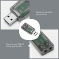 thumbnail image 2 of USB to 3.5mm Mic Headphone Stereo Headset 3D Sound Card Audio Adapter PC, 2 of 8