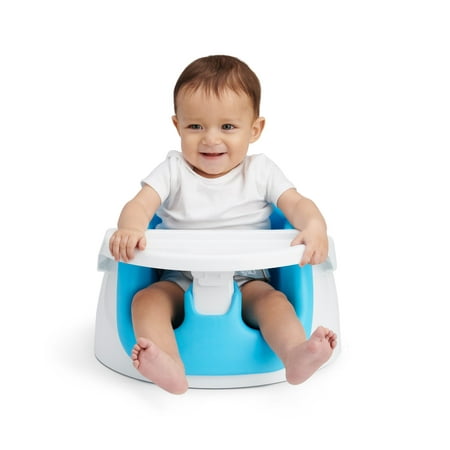 Regalo My Little Seat 2-in-1 Floor & Booster Seat with Removable Tray, Portable Toddler Feeding Seat, Blue, Ages 4-30 Months, Up to 33 lb