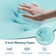 thumbnail image 3 of Fijinhom Full Size 3 Inch Gel-Infused Memory Foam Mattress Topper, Pressure Relief, Cooling Comfort, CertiPUR-US Certified, 3 of 8