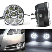 2x 12V White 9 LED Daytime Running Lights for Car Fog Lamps 70mm