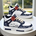 thumbnail image 3 of Men'S Fashion Street High-Top Skateboarding Shoes |  Suitable for Outdoor Activities, Faux Upper, PVC Sole ，Comfortable Non-Slip Lace-Up Sneakers with Wave Pattern, 3 of 8