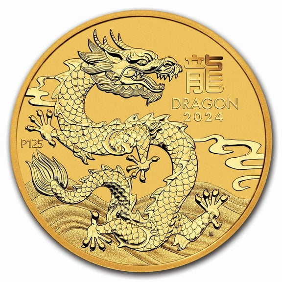 2024 Australia 1/2 oz Gold Lunar Dragon BU (Series III)