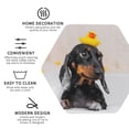 thumbnail image 3 of Bingfone Vintage Dachshund Sitting In Bathtub Leather Drinks Coasters With Set Of 6,Suitable For Home Kitchen,Coffee Cup Coasters Home Gift, 3 of 8