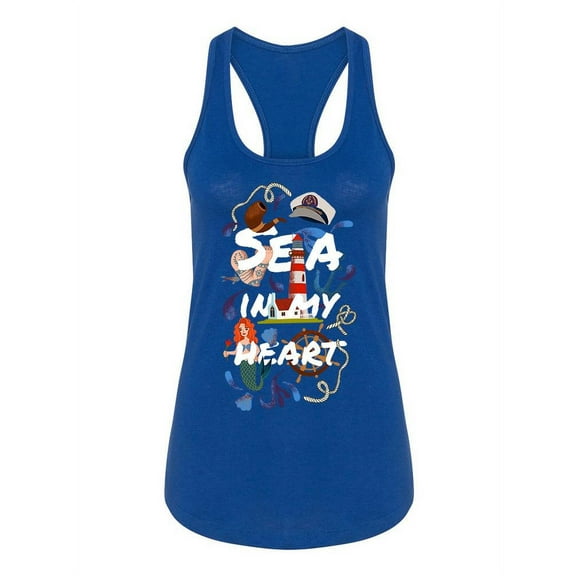 Sea In My Heart Art Tank Women -Image by Shutterstock, Female x-Large