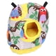 thumbnail image 2 of Casa para pájaros cálida, forma redonda, felpa suave, ahorra espacio, fácil de limpiar, seguridad, casa para loros, búho gris, 2 of 5