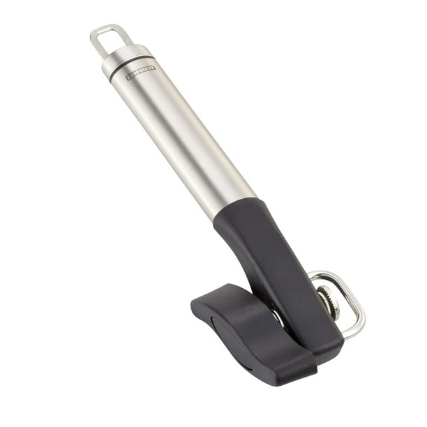 Leifheit Stainless Steel Safety Pro SingleHandle Can Opener, Black and