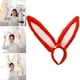 thumbnail image 5 of Diadema con orejas de conejo de peluche, accesorio para el cabello, talla única para niñas, adultas y mujeres. Rojo, 5 of 9