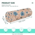 thumbnail image 3 of Cylindrical Pillow Decorative Neck Roll Pillow with Removable Washable Cover Roll Pillow for Knee Leg Neck Blue Flowers and Pink Leaves, 3 of 7