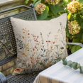 thumbnail image 2 of Pillow Covers 16x16 Inch, Vintage Botanical Linen Pillowcase with Invisible Zipper, Spring Floral Summer Botanical Rustic Decorative Throw Pillow Covers Cushion Case for Couch Sofa Bed Living Room, 2 of 9
