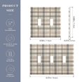 thumbnail image 2 of Yayeee Toggle Light Switch Wall Plate 2-Gang 4.56"x4.48" Decorative Outlet Cover, Beige Plaid Pattern, 2 of 7