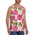 thumbnail image 2 of Pofeuu Rose Flowers Print Men's Muscle T-Shirt, Sleeveless, Muscle Tank, Classic Muscle Tee Top For Men Casual Sleeveless Muscle T-Shirt Trendy Clothes-XX-Large, 2 of 7