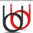 thumbnail image 4 of Guoxing Cable De Batería De Automóvil, 2 Piezas Cable De Batería De 16 Mm 5 AWG Cable Inversor Rojo Y Negro, Cables De Batería De 12 V para Trabajo Pesado para Auto, Camión, Motocicleta, Sola, 4 of 5