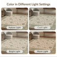 thumbnail image 7 of ODIKA 6'x9' Washable Area Rug Non-Slip, Chair-Friendly, Cream Sage and Floral Elegance Intricate Botanical Motif with Classic Border for Dining Room, Under Table, Office Décor, 7 of 7