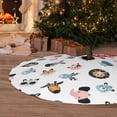thumbnail image 2 of Cauagu 30" Christmas Tree Skirt Cartoon Animals Pattern Christmas Tree Decorations Tree Mat for Xmas Decorations Occasion Holiday Home Decor -30", 2 of 7