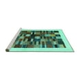 thumbnail image 2 of Ahgly Company Machine Washable Indoor Rectangle Solid Turquoise Blue Modern Area Rugs, 5' x 8', 2 of 4