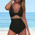 thumbnail image 3 of Gibobby Trajes de Natación para Mujer Traje de baño sexy de malla con control siamés para mujer(Negro,G), 3 of 5