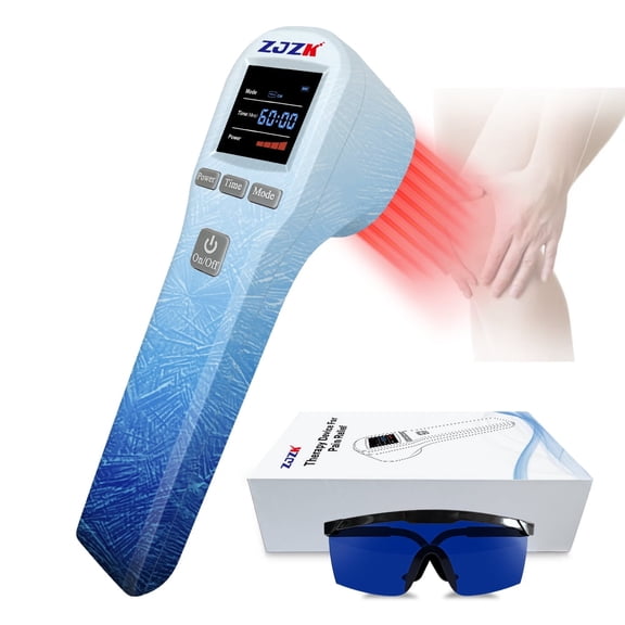 ZJZK Handheld 650nm 808nm cold light therapy decvice for shoulder back pain mls light therapy for muscle joint strain