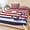 Red, variant on Full Size Fitted Sheet Set - Anchor Orange 3 Piece Bedding Sets 16" Deep Pocket Fitted Sheet with 2 Pillowcases Modern Navy Blue White Striped Nautical Brushed Microfiber Hotel Luxury Bed Sheets