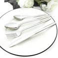thumbnail image 4 of 24-Piece Mirror Silver Flatware Set, 18/0 Stainless Steel Cutlery Set Service for 6, Tableware Utensils Include Knife Fork Spoon and Teaspoon, Dishwasher Safe, 4 of 15
