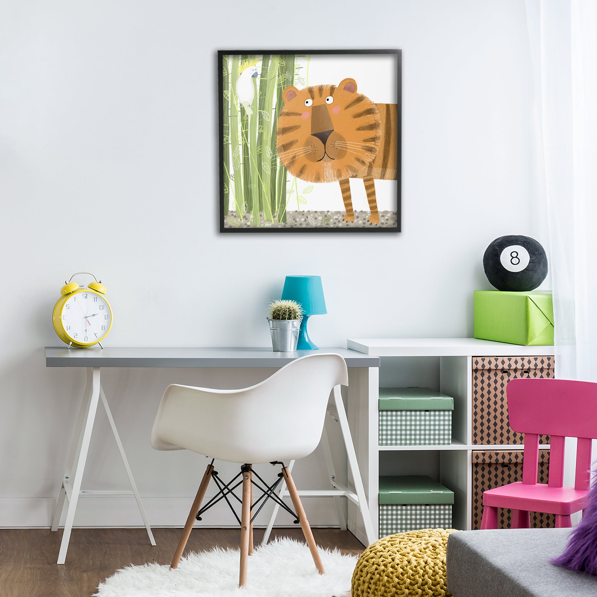 Stupell Industries Bamboo Trees & Tiger Black Framed Giclee Art, design by Carla Daly