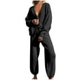 thumbnail image 2 of Women's Sweater Set Oversized Cardigan and High Waisted Pants Matching outfit, 2 of 8
