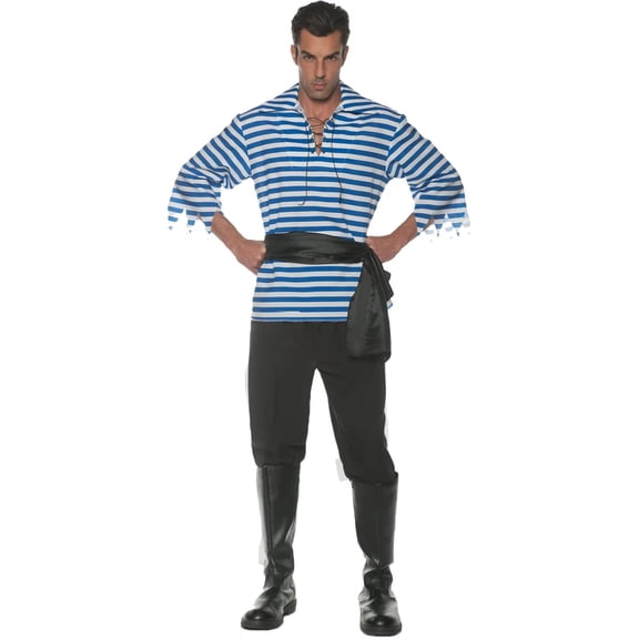 Underwraps Mens Blue Dashing Pirate Costume - One Size Fits Most