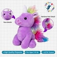 thumbnail image 6 of Plush Unicorn Stuffed Animal 7.5" - Purple, 6 of 6