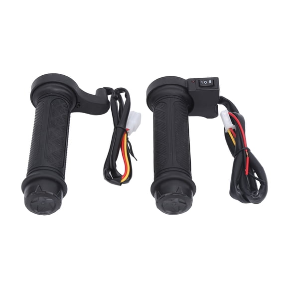12v 2pcs 12V Electric Heated Grips Adjustable Temperature Winter Hands Warmer for 7/8in Handlebar Black