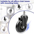thumbnail image 2 of Ikoopy 5Pcs Office Chair Wheels Replacement 3 Inch Heavy Duty Office Chair Caster Wheels Smooth Quiet Rollerblade Casters Safe for Wood Tile Floor or Carpet, 2 of 8