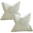 thumbnail image 1 of Paquete de 2 fundas de almohada beige de 18 x 18 pulgadas, fundas de cojín de chenilla suave para sofá, fundas de cojín de color sólido, decoración del hogar para sofá de primavera, sala de estar, 1 of 5
