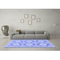 thumbnail image 3 of Ahgly Company Machine Washable Indoor Rectangle Oriental Blue Modern Area Rugs, 5' x 8', 3 of 4