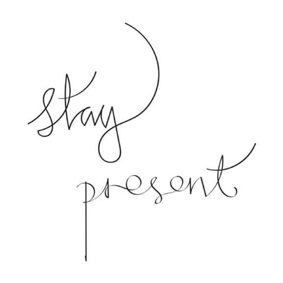 Canvas Wall Art - Pictufy Studio Ii 'Stay Present' Wall Art for Living Room, Bedroom, or Office Décor by Trademark Fine Art - 12 x 19 Inches