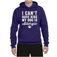 thumbnail image 2 of Wild Bobby, I Can't Have Kids My Dog is Allergic Funny, Dog Lover, Unisex Graphic Hoodie Sweatshirt, Purple, 3X-Large, 2 of 4