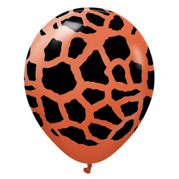 12 inch Kalisan Safari Giraffe - Rust Orange Latex Balloons (25 Pack) - Party Supplies Decorations