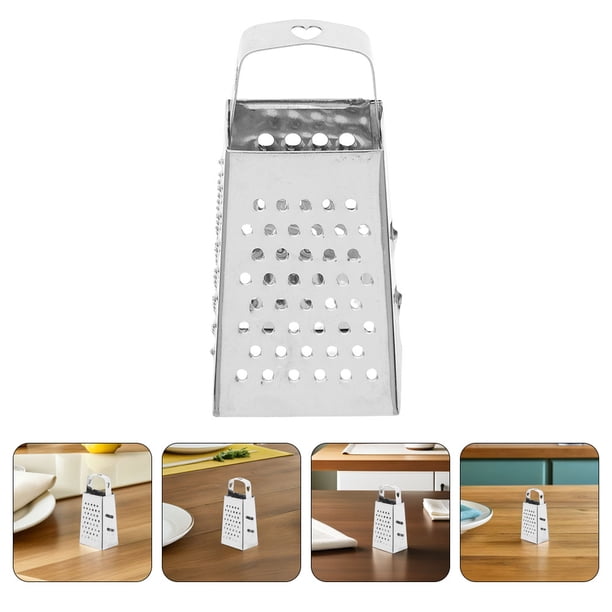 HAMPPLIES 12Ud Rallador Multifuncional 4en1 De Acero Inoxidable Para Cocina Con Mango Antideslizante Plateado