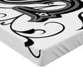 thumbnail image 2 of Ambesonne Letter S Fitted Sheet 2 Pcs Set, Monochrome Uppercase S, Twin, Black Grey White, 2 of 3