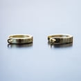 thumbnail image 3 of Men's Yellow Gold Plated Solid 925 Sterling Silver Diamond Cut Hoop Earrings, 3 of 5