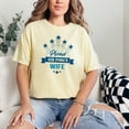 thumbnail image 2 of Proud Air Force Wife Stars Graphic, Butter Comfort Colors T-Shirt, 3XL, 2 of 3