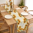 thumbnail image 3 of Table Runner 60 Inches Long for Kitchen Dining, Yellow Sunflowers Dresser Scarf Farmhouse, Dining Table Decorations for Wedding/Parties, Farmhouse Rustic Botanical Floral Plants 13 x 60 In, 3 of 8