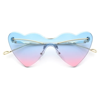 Chloe Turquoise Gradient Heart Ladies Sunglasses CE150S 839  display picture 3