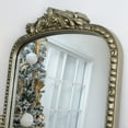 thumbnail image 6 of EGHOME Traditional Antiqued Silver Ornate Frame Arch Mantel Vanity Rectangle Wall Mounted Mirror 30x34", 6 of 6