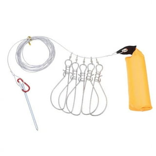  OXDFNZU Fishing Stringer Live Fish Lock, Stainless Steel Fish  Stringer Clip, Big Fish 10 Meters Wire Rope Cable with Float and Plastic  Handle, Fishing Holder Kit with High Strength 10