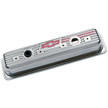 Proform 141-107 Valve Covers Short Chromed Steel with Baffle Bowtie Logo Fits select: 1988-2000 CHEVROLET GMT-400, 1995-2000 CHEVROLET TAHOE