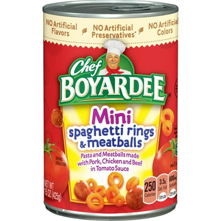Chef Boyardee Mini Spaghetti Rings and Meatballs, 15 oz